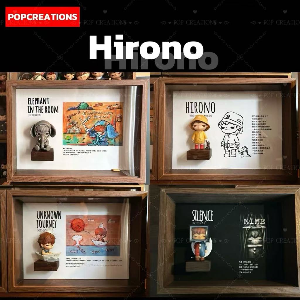 POPCREATIONS POPMART ตู้ใส่โมเดล BOX 21*29.7*6CM ชั้นวางโชว์ Skullpanda HIRONO DIMOO LABUBU ตู้โมเดล กล่องโมเดล
