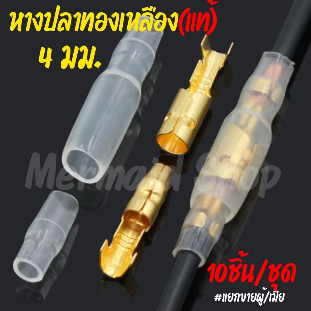 หางปลาทองเหลือง กลม 4 มม. ตัวเมีย/ตัวผู้  [10ชิ้น/แพ็ค]