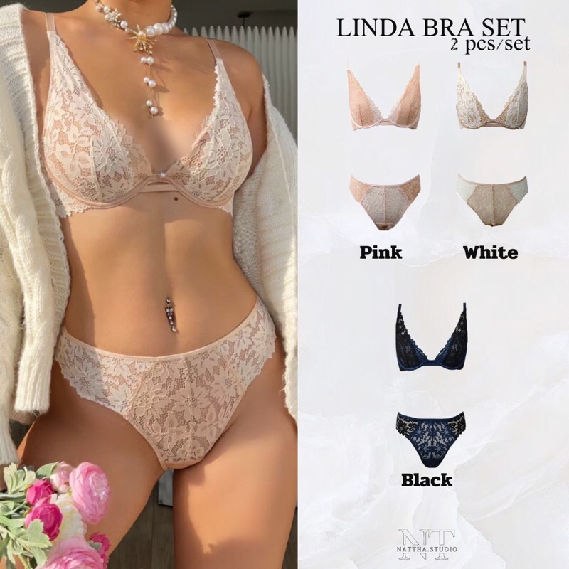 Nattha.Studio / Linda bra set *เฉพาะชุดชั้นใน + กางเกงชั้นใน ผู้หญิง Women Lady Clothing เสื้อผ้า