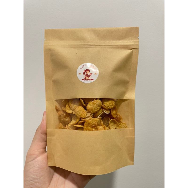 พร้อมส่ง คอร์นเฟลกคาราเมล(ลูกเกด อัลมอนด์)70-75 กรัม