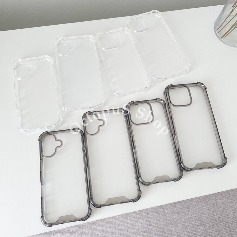 เคสใสมีมุมหนากันกระแทก 4 ด้าน ขอบนิ่มหลังแข็ง พร้อมส่ง สำหรับรุ่น 6-16 pro max พร้อมส่ง !!!