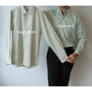 COTTON TWILL SHIRTS เสื้อเชิ้ตแขนยาวรุ่นคอปก (ไม่มีกระเป๋า)-THE BEP.STUDIO