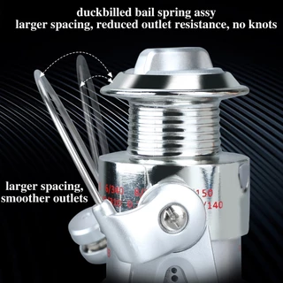 รอกตกปลา รอกสปินนิ่ง รอกสปิน 6 BB Spinning Fishing Reel ที่มีอัตราทดเกียร์สูง 5.2: 1 สำหรับมือซ้าย/ขวาสำหรับ Freashwater