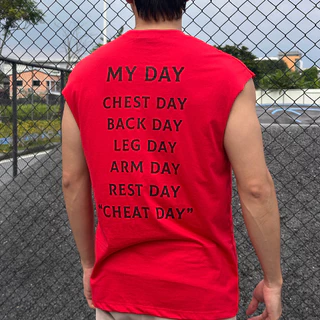 OLIVER MUSCLE เสื้อแขนกุดทรงเกาหลีลาย My Day