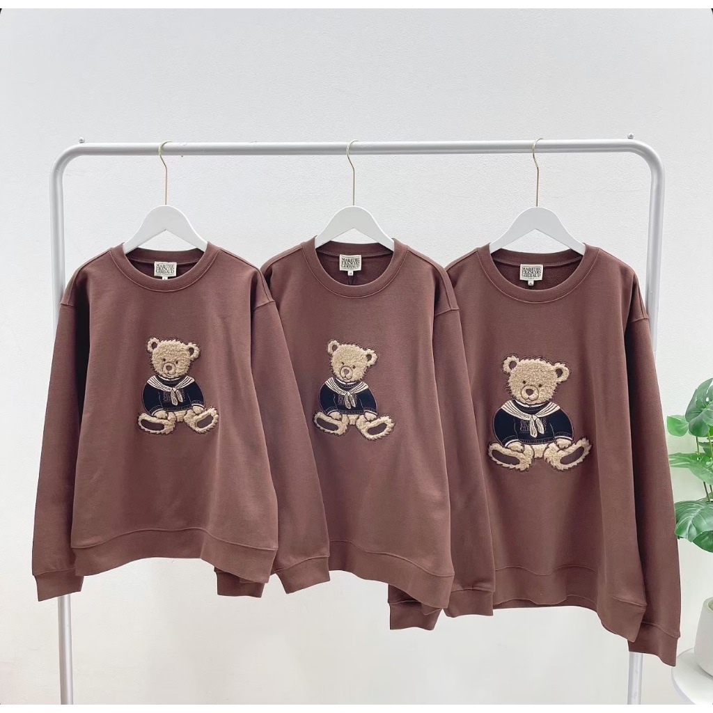 Marithe Doodle Bear Sweatshirt( Brown)