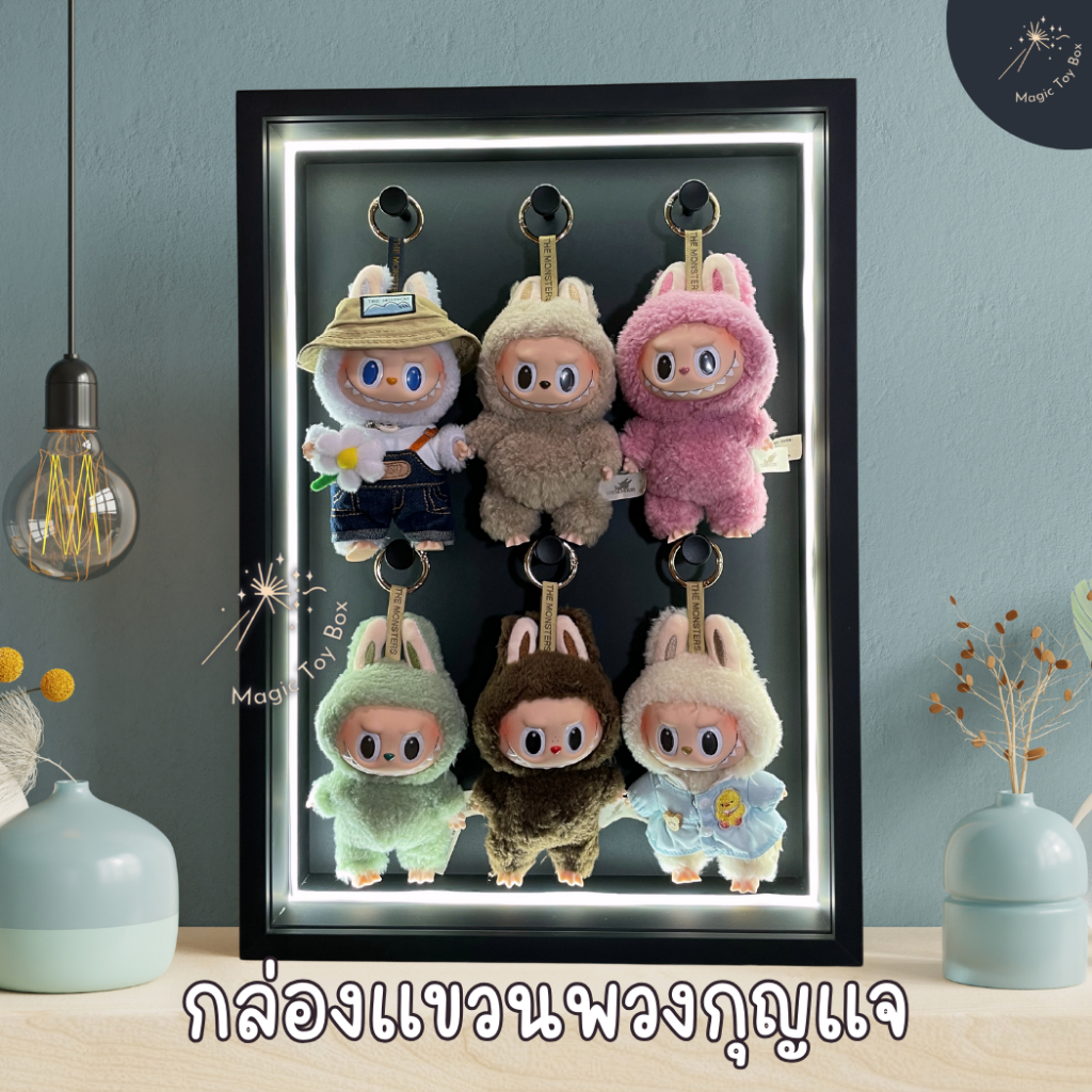 (พร้อมส่ง) กล่องใส่โมเดล ติดผนัง มีไฟ กล่องแขวนพวงกุญแจ กล่องอะคริลิค แขวนพวงกุญแจ