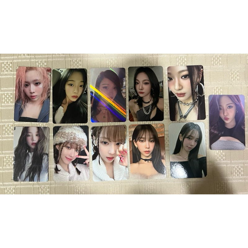 aespa photocard pob armageddon drama, concert day one and pink christmas