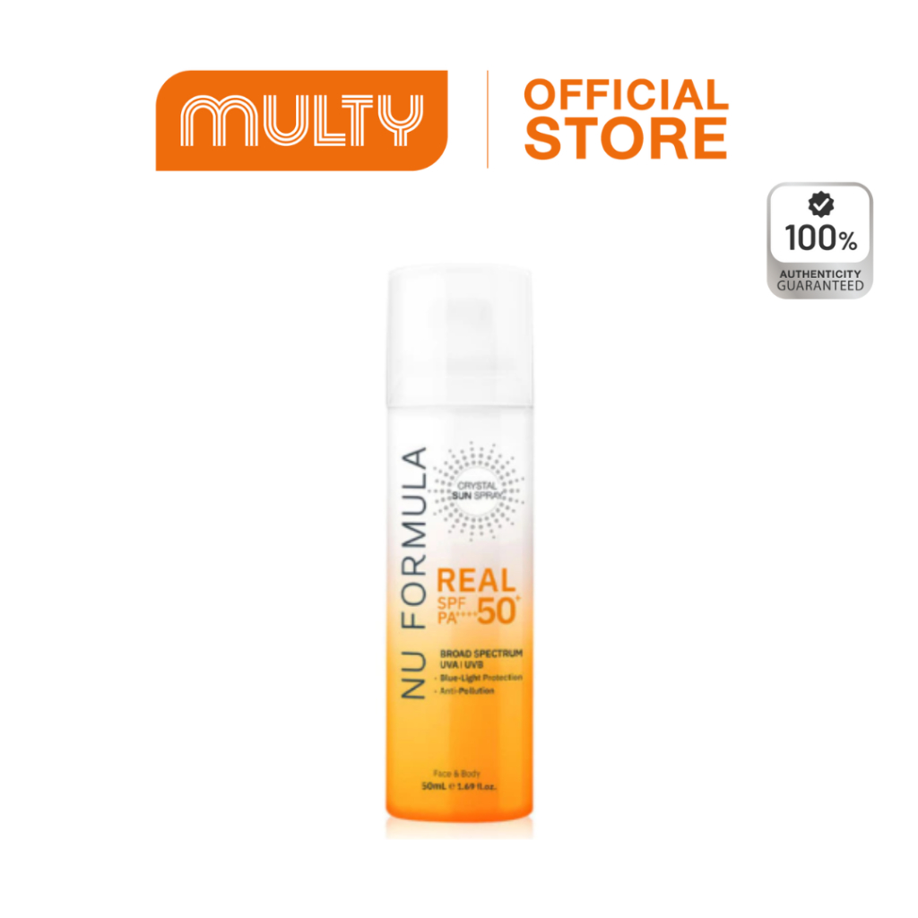 Nu Formula Crystal Sun Spray Real SPF50+PA++++ 50ml. สเปรย์กันแดด
