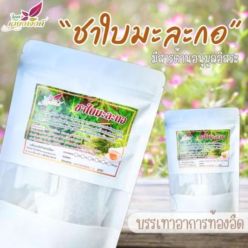 ชาใบมะละกอ (PaPaya leaf tea) เพิ่มภูมิต้านทาน ต้านอนุมูลอิสระ ปรับสมดุลในเลือด