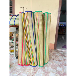 เสื่อทอมือวัสดุจากธรรมชาติขนาด100x190++ซมแบบผืน