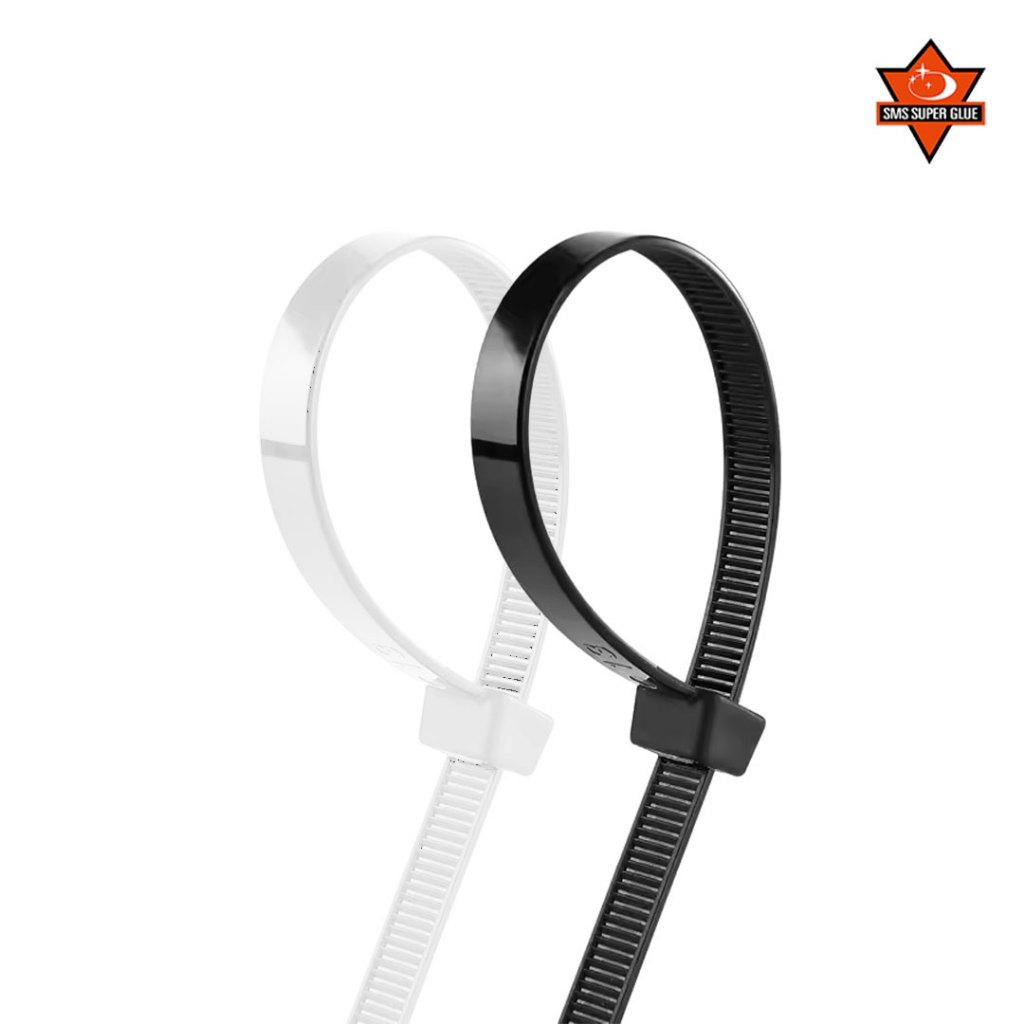 เคเบิ้ลไทร์ สี​ใสสีดำ สายรัดพลาสติก สายรัดเคเบิ้ลไทร์ (หนวดกุ้ง) cabletie ขนาด4" 6" 8" 10" 12" 14" (1แพ็ค 20ถุง)