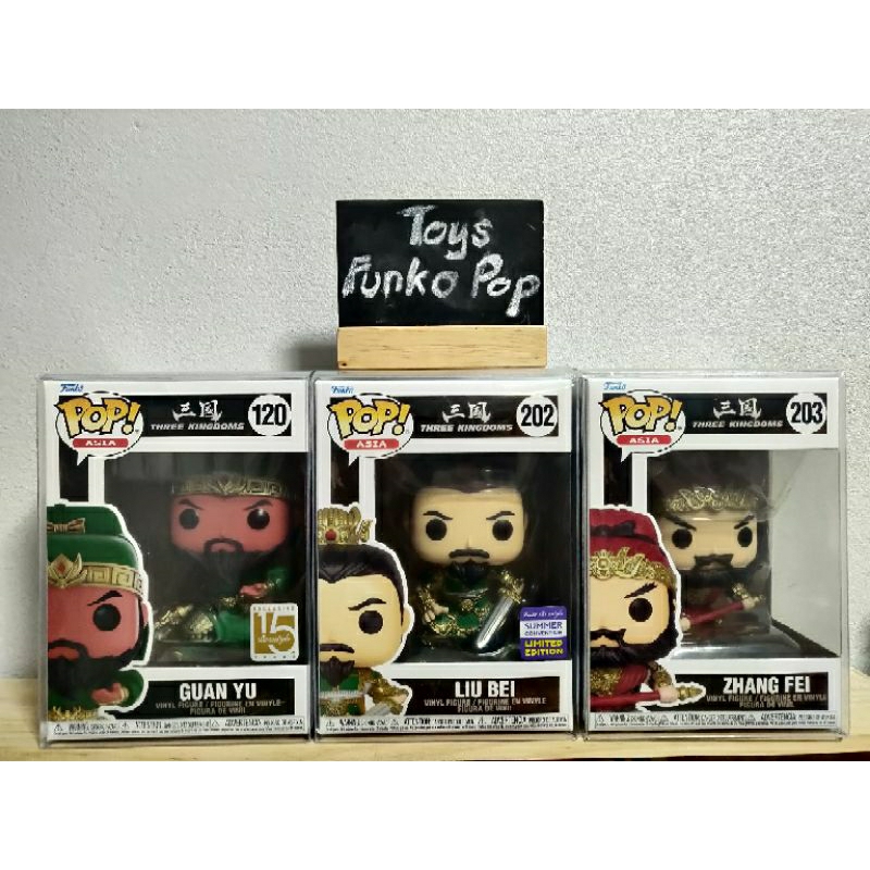 Funko Pop Asia Three Kingdom : Lui Bie / Guan yu / Zhang  Hei 3 กล่อง