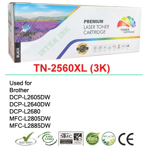 หมึกเลเซอร์ Brother Laser HL-L2460DW / L2460DN (TN-2560XL) สีดำ Full Color