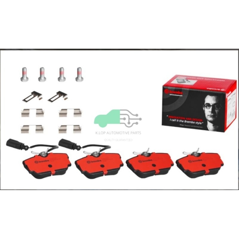 P85 059N ผ้าเบรก-R-แท้ BREMBO รุ่น Ceramics : VX คาราเวล Caravelle T4 VR6 V6 ปี93-> " เครอป อะไหล่ยน