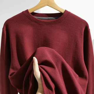 CLIFF -COD✅แขนยาวผู้ชาย เสื้อสตรี ชุดคู่รัก คอกลม เลือกได้หลายสี แบบหลวม วาฟเฟิล