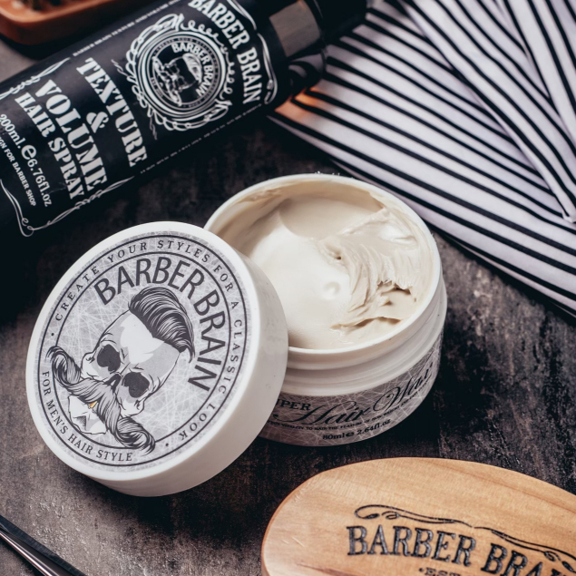 BARBER BRAIN WAX ผลิตภัณฑ์จัดแต่งทรงผม บาร์เบอร์เบรนซุปเปอร์ แฮร์ แว๊กซ์ รุ่น BB-509