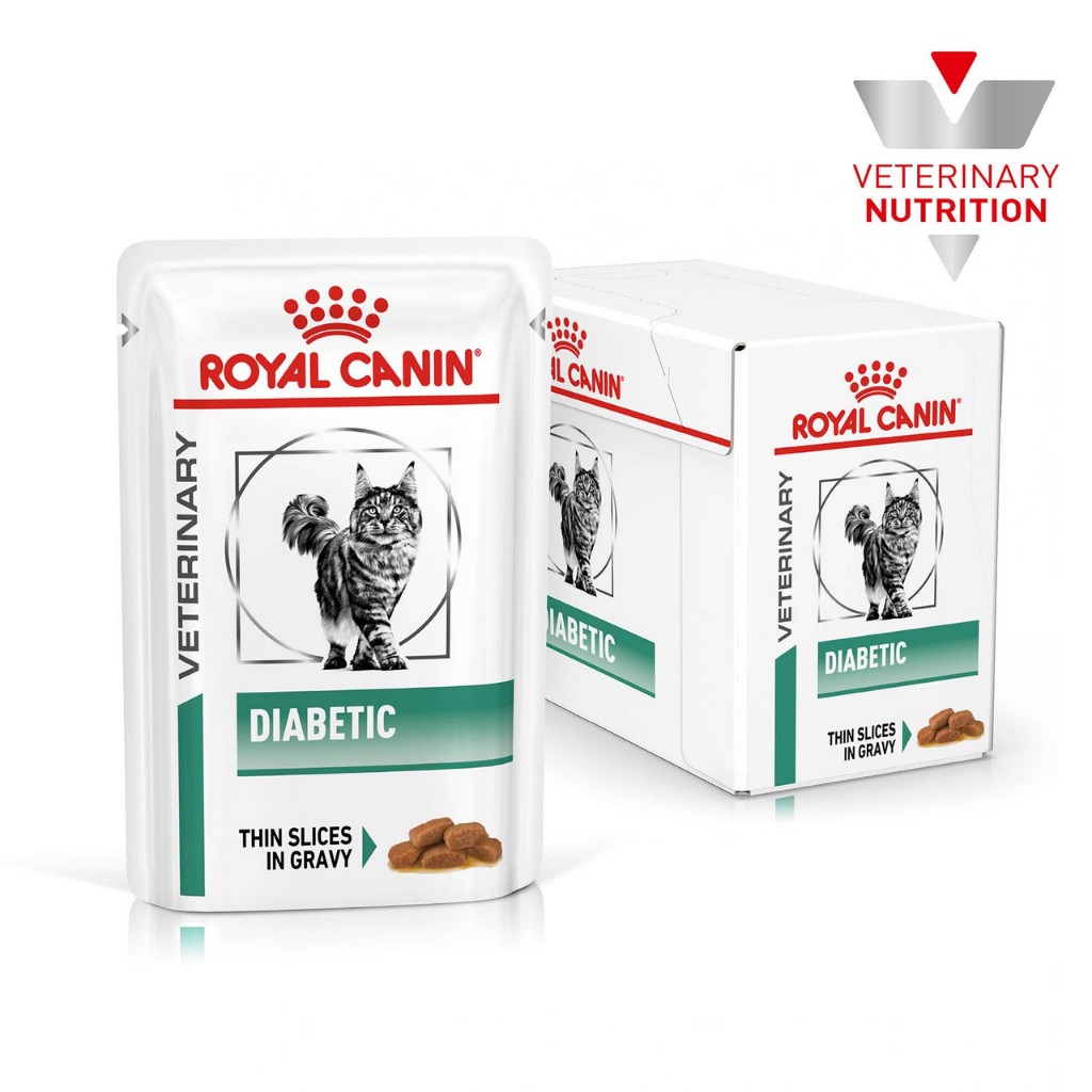Royal Canin Diabetic Cat Pouch แบบซอง ขนาด 85 g. 12ซอง อาหารเปียก ประกอบการรักษา อาหารแมวโรคเบาหวาน