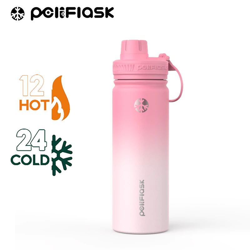Peliflask กระติกน้ําเก็บอุณหภูมิ18oz/ 22oz/ 32oz  สีไล่ระดับสี สแตนเลส304 พร้อมหูหิ้ว แก้วเก็บความร้อน/เย็น