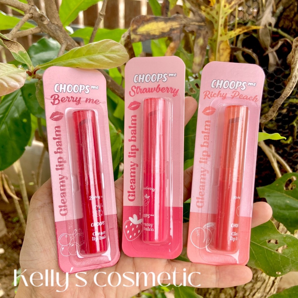 <<Kelly's Shop>> Choops Gleamy Lip Balm 1.8g. #Berry Me #Strawberry #Richy Peach