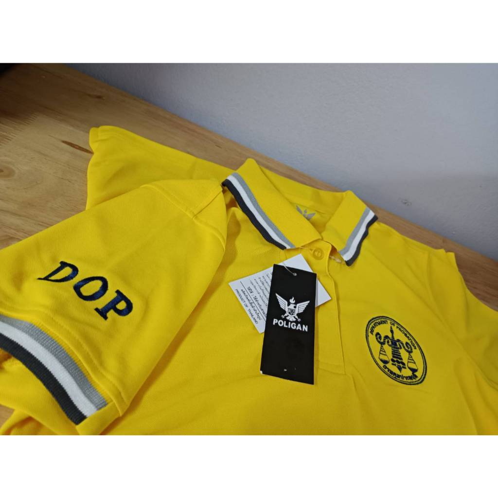 เสื้อโปโลกรมคุมประพฤติ แขนDOP เสื้อโปโลปกขลิบ