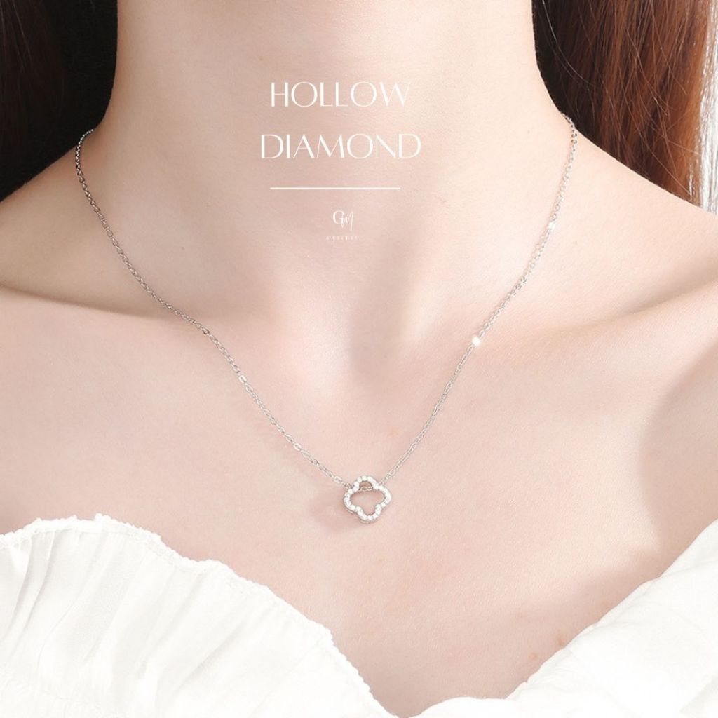 OUTLETS ล้างสต็อกจากโรงงานตรง สร้อยคอ Hollow Diamond Necklaces สร้อยคอแฟชั่น สร้อยสวยๆ จี้สวยๆ