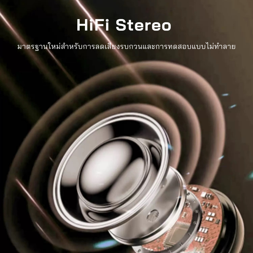 【รับประกัน 1 ปี】หูฟังสำหรับนอนหลับ ตัดเสียงรบกวนภายนอก กันน้ำ IPX5 การออกแบบดีไซน์ทรงกลม เสียงสเตอริโอระดับ HiFi สัมผัส