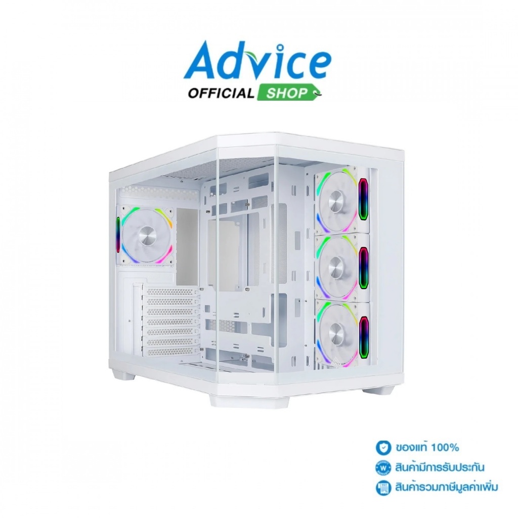 TSUNAMI ATX CASE (NP) CODE 9 W GAMING 1266K*4 WHITE - A0163328
