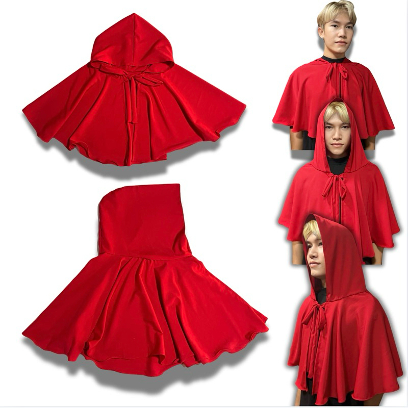 [งานไทย] ผ้าคลุมไหล่มีทุกสี ผ้าคลุมครึ่งตัว ผ้าคลุมแฟนซี ผ้าคลุมสีแดง สีแดงเลือดหมู สีดำ สีขาว สีเขียว