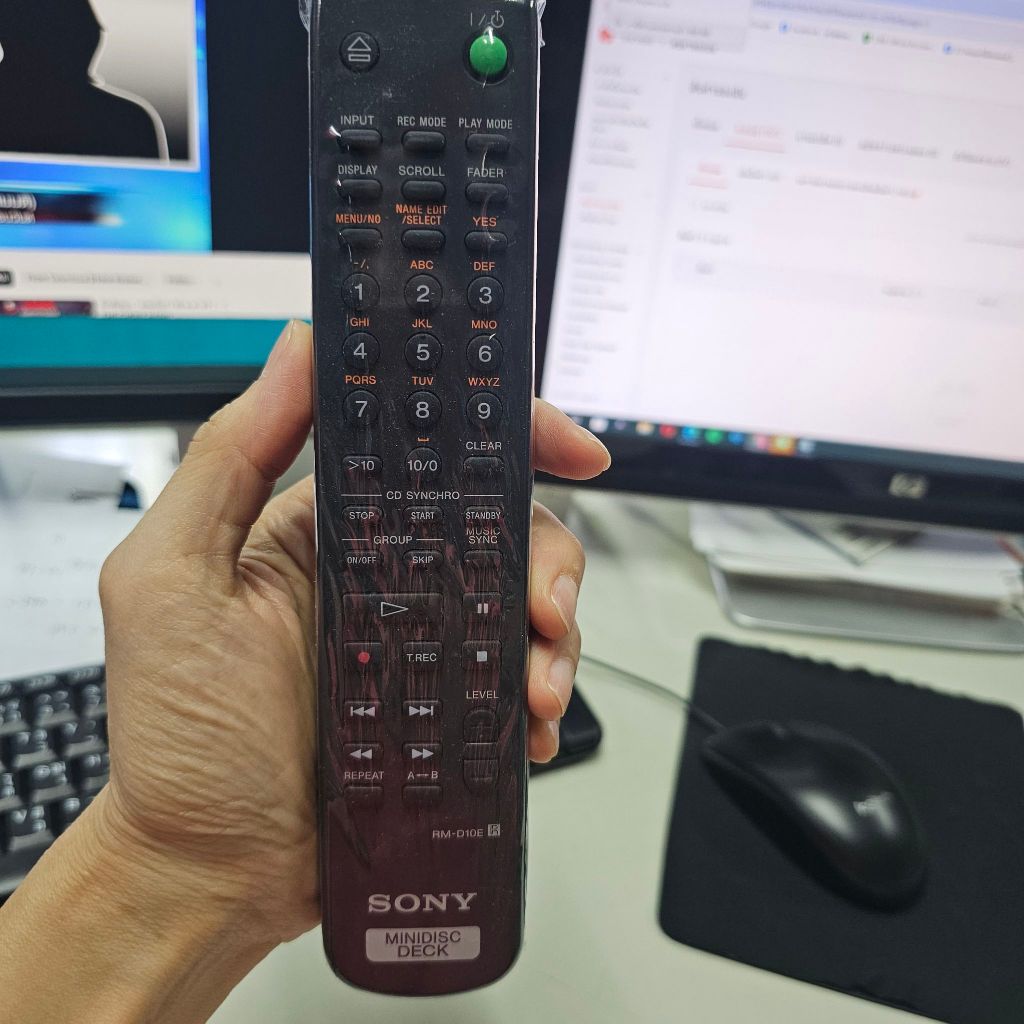 รีโมท Sony Rm-d10e Minidisc Deck Remote Control MDSJE480 / MDSJE770