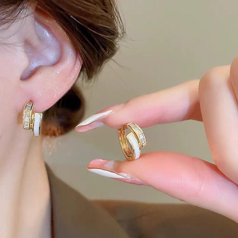 two tone hoop – morning.earrings