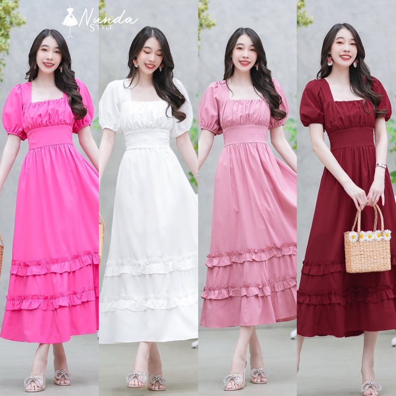 เดรสทรงเจ้าหญิง แขนตุ๊กตา งานพริ้วสวยมากค่ะ