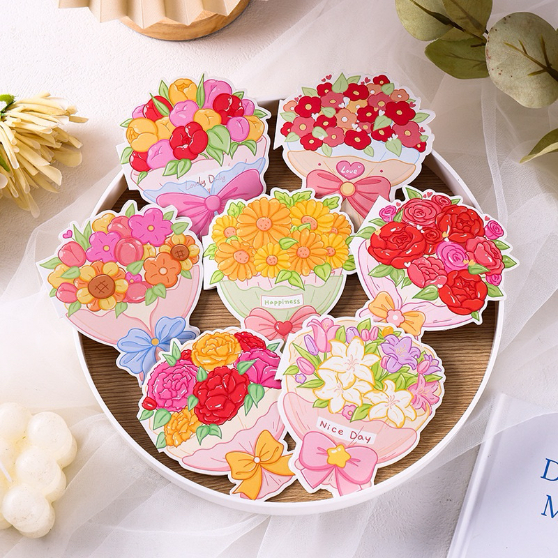 (แบบW1) การ์ดอวยพรช่อดอกไม้ วันเกิด วันครบรอบ ปีใหม่ วาเลนไทน์ ปัจฉิม เทศกาล การ์ดร้านเค้กร้านดอกไม้ การ์ดอวยพรราคาถูก