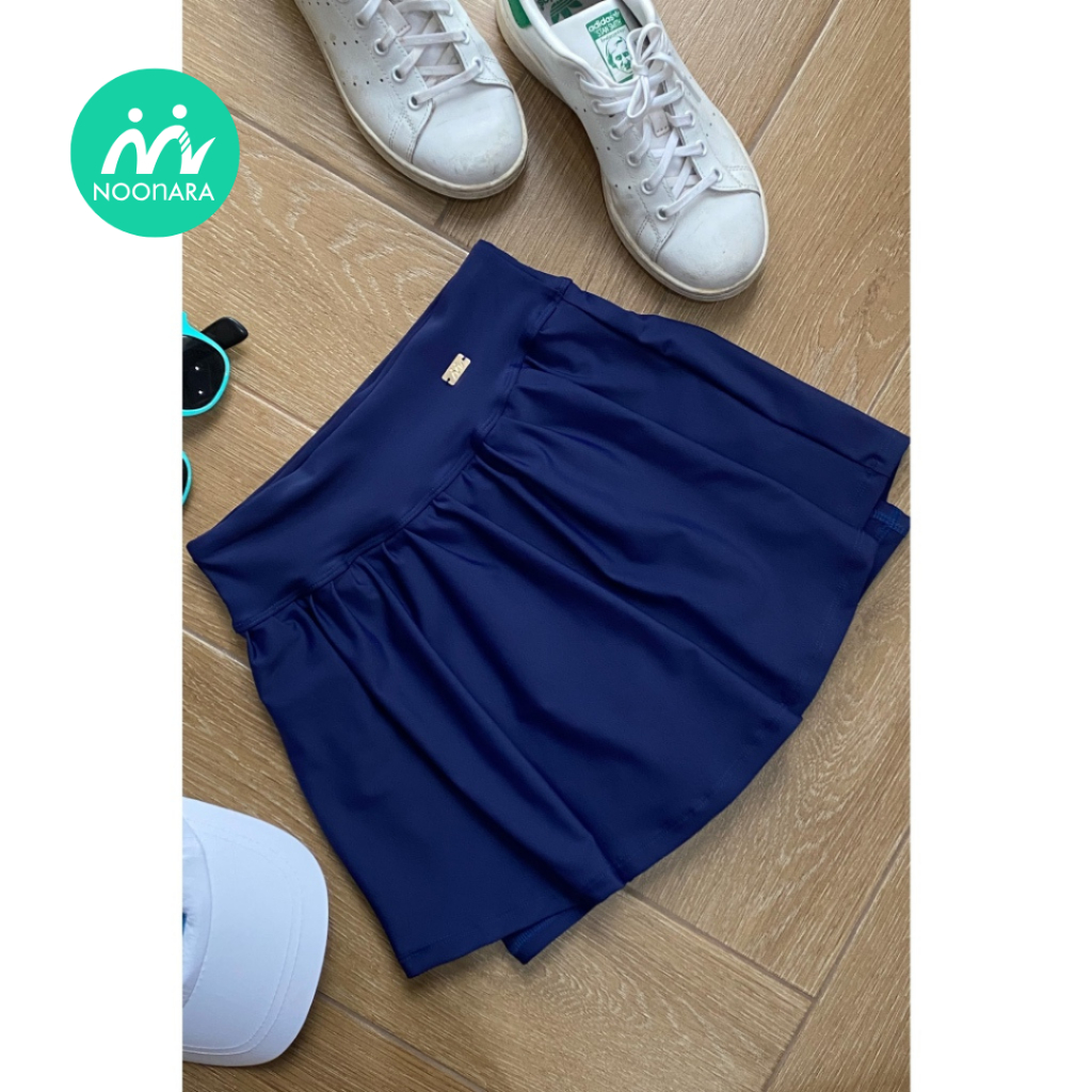 กางเกงกระโปรง Fluffy Skirt - NOOnara สี Navy มีกระเป๋า 2 ข้าง ชุดวิ่ง/ชุดโยคะ/ชุดว่ายน้ำ/activewear