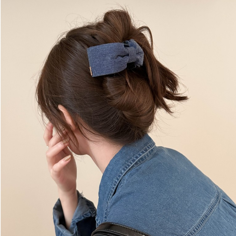 Denim Clip กิ๊บติดผมผ้ายีนส์ กิ๊บหนีบผม กิ๊บผม กิ๊บแฟชั่น