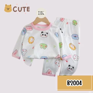 ชุดนอนแขนยาว ขายาว เสื้อผ้าเด็ก ชุดนอนกันหนาว ผ้าcotton