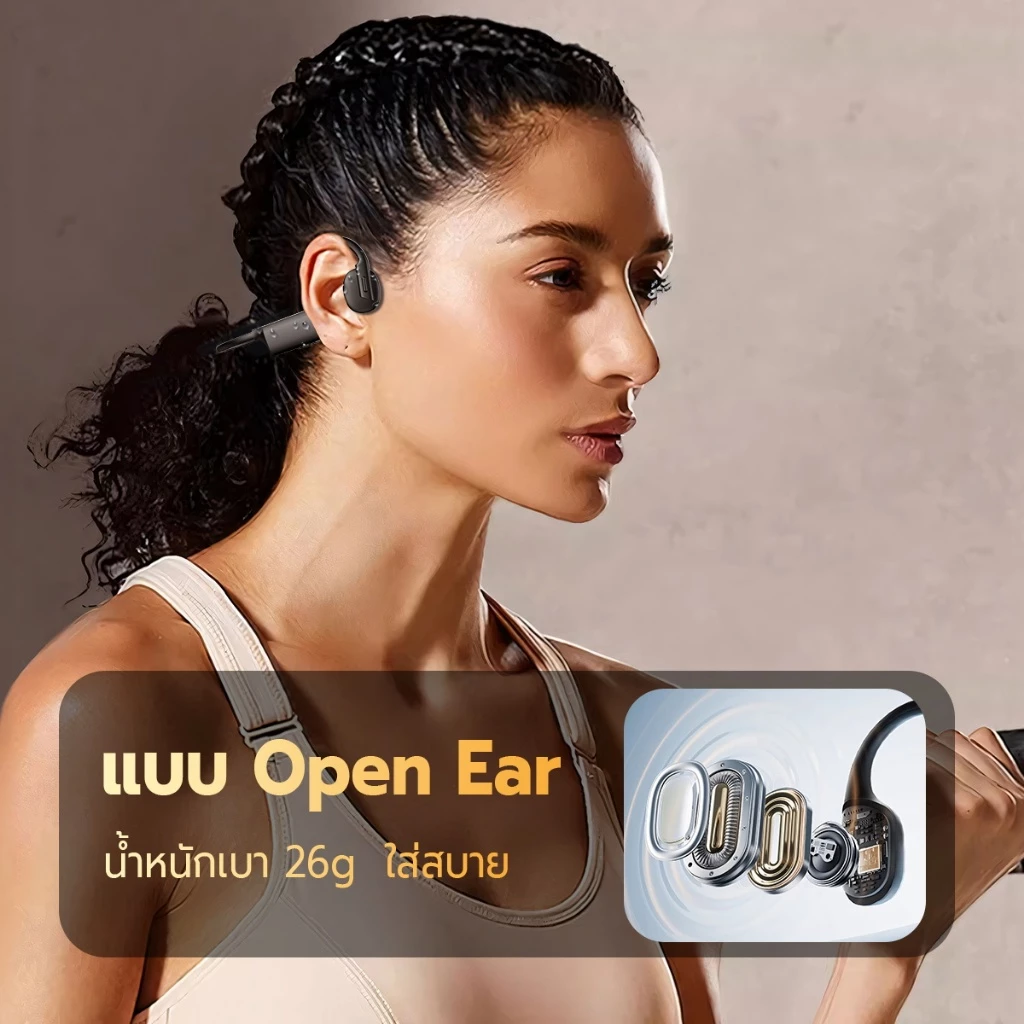 JQVITEK BC61 Bone Conduction Bluetooth 5.3 IPX6 กันน้ำ thumbnail 4