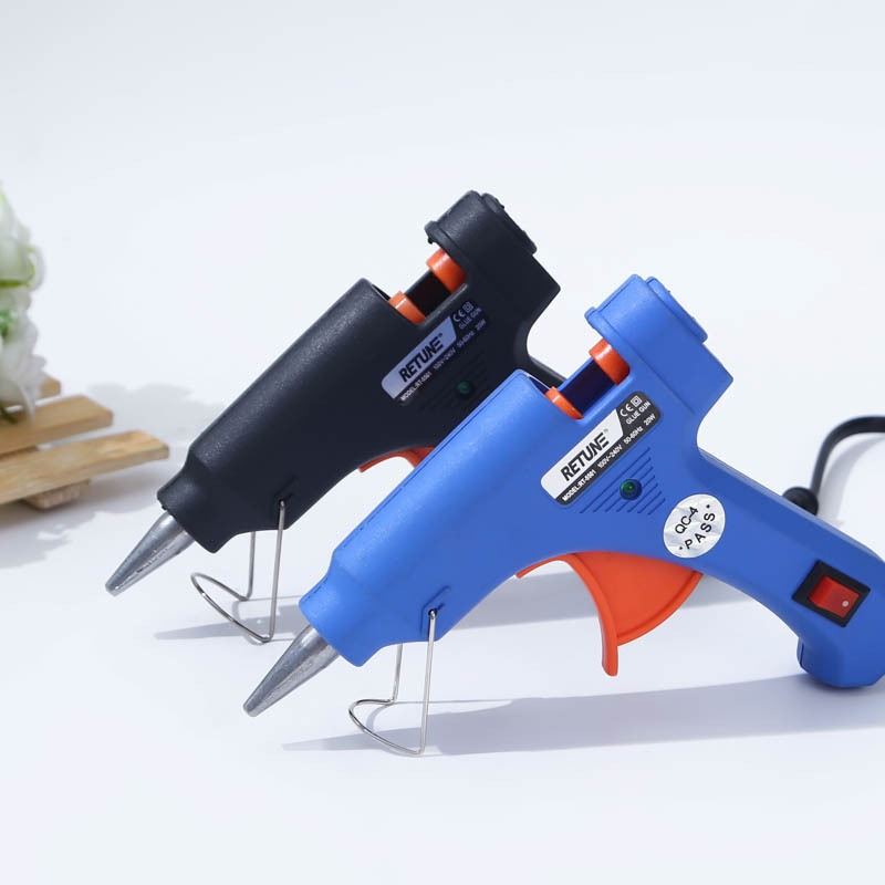 ปืนกาวแท่ง ปืนยิงกาว Super Hot Melt Glue Guns ปืนยิงกาวร้อน (คละสี) รุ่น20W ประหยัดไฟ ใช้กับกาวแท่ง7mm