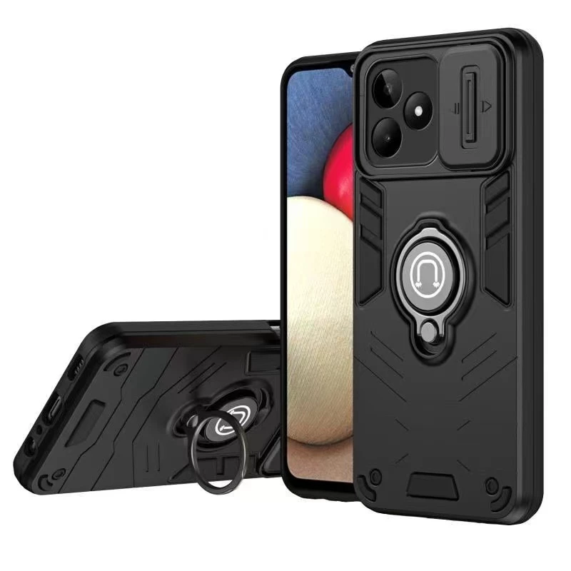 Ring เคสสไลด์กล้อง Case Oppo Realme C85 C75 C75X C61 C63 C53 C51 Realme Note50 Note70 Xกันกระแทก เคสขาตั้ง แม่เหล็ก