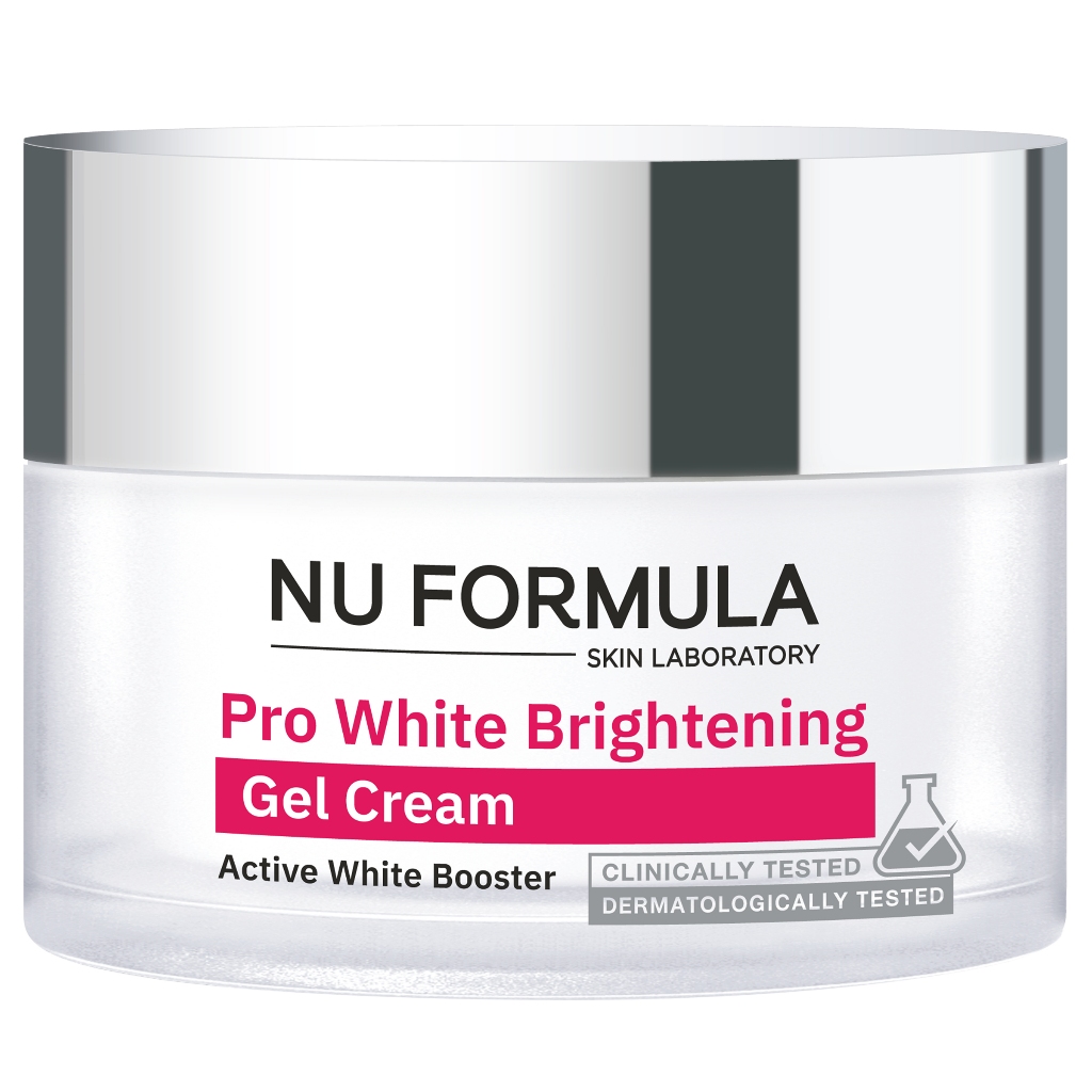 NU FORMULA - Pro White Brightening Gel Cream (50g.) นู ฟอร์มูล่า โปร ไวท์ ไบรท์เทนนิ่ง เจล ครีม - รูปที่ 3