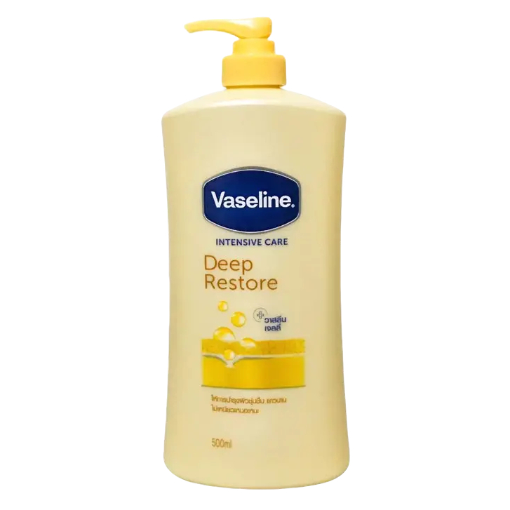 (แพ็คคู่) Vaseline healthy bright uv extra brightening and intensive care deep restore 500ml.วาสลีน โลชั่นบำรุงผิวกาย