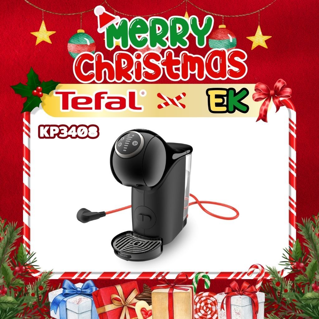 Tefal เครื่องชงกาแฟแบบแคปซูล KRUPS Genio S  สีดำ รุ่น KP3408