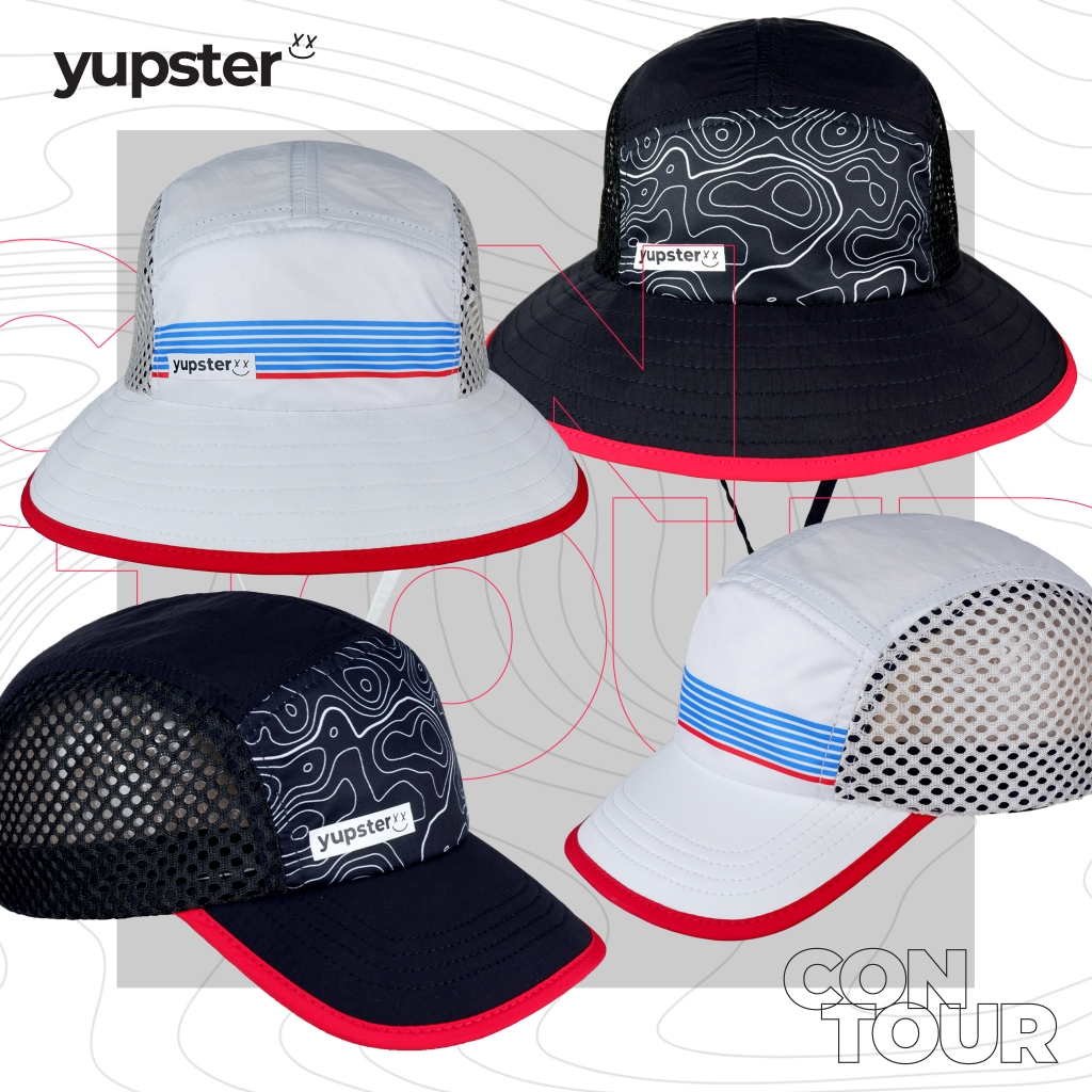YUPSTER - หมวกวิ่ง Duckbill & Bucket รุ่น Contour ระบายอากาศดี กันแดด น้ำหนักเบา แห้งไว