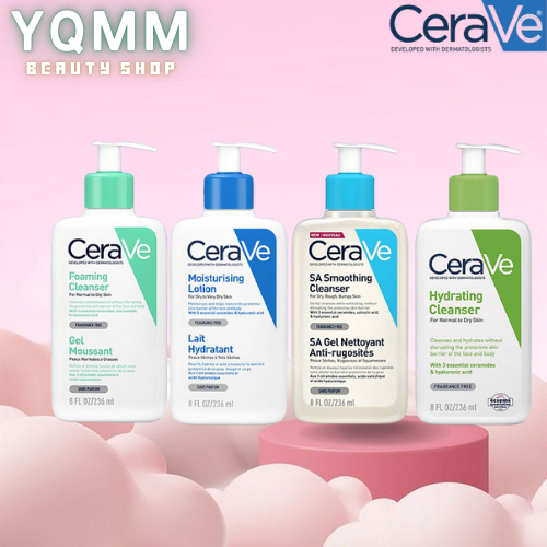 แท้100% CeraVe Cleanser SA Smoothing/Foaming Cleanser/Hydrating Cleanser /moisturizer lotion 236ml/473ml ไฮเดรติ้ง