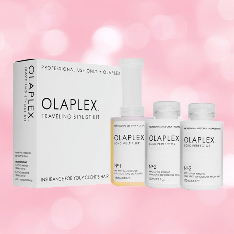 OLAPLEX SALON KIT NO.1 100 ML. 1 ขวด + NO.2 100 ML. 2 ขวด เชื่อมบอนด์ผมให้แข็งแรง กลับมาสุขภาพแข็งแรง