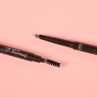 ดินสอเขียนคิ้วกันน้ำ สไตล์เกาหลี แบบหมุน 2in1 ที่เขียนคิ้ว กันน้ำ สีสวย ติดทนนาน ใช้ดี-em