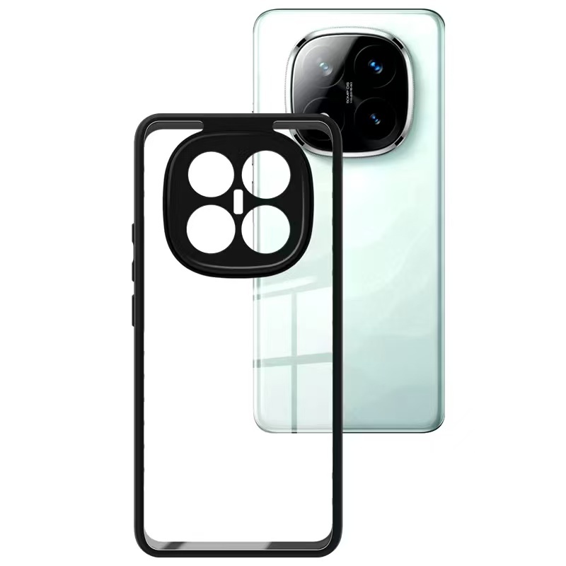 Redmi Note 14 Pro Plus/Redmi Note 14 SE 5GเคสกันกระแทกขอบสีหลังใสRedmi Note14/Redmi Note 14Pro/Redmi