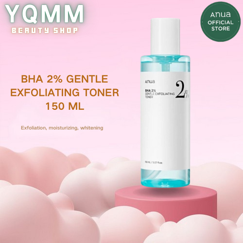 แท้100% AnUa BHA 2% GENTLE EXFOLIATING TONER 150 ml โทนเนอร์ BHA 2% ช่วยผลัดเซลล์ผิว ลดอุดตัน ปลอบประโลมผิ