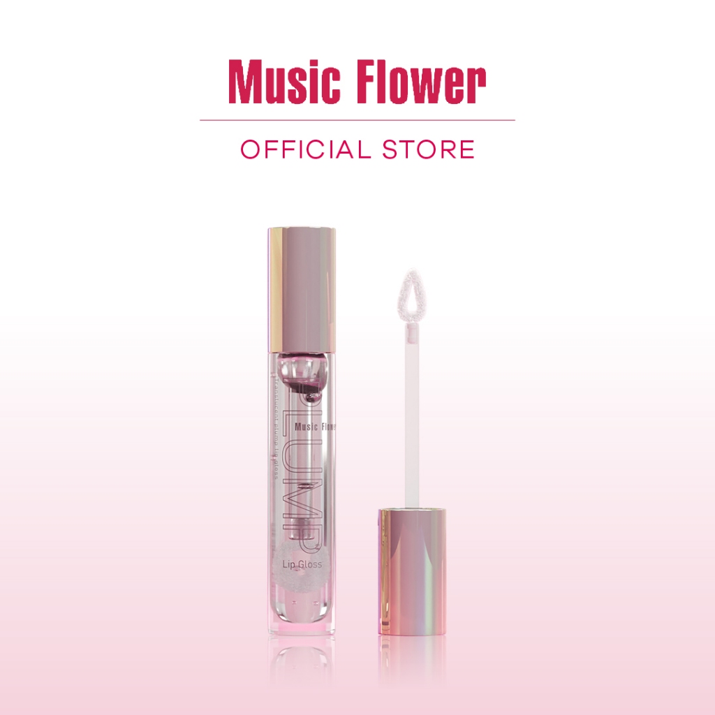 [Music Flower] Plump Lip Gloss  ลิปบาล์มเผ็ด เงาใส มันวาว ที่ช่วยให้ริมฝีปากดูอวบอิ่มฟู  (ลิปกลอส)