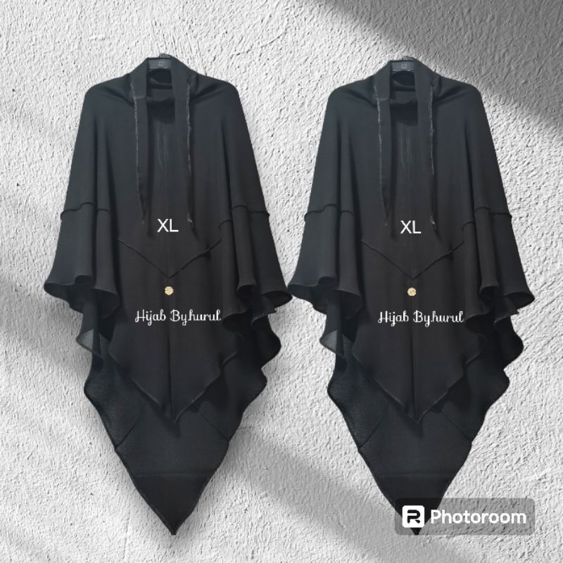 ผ้าคลุม​อาบาย่าแท้รุ่น​สามเหลี่ยม​เดินเส้นสูง​ แจ้งสี,ทรงหน้าได้