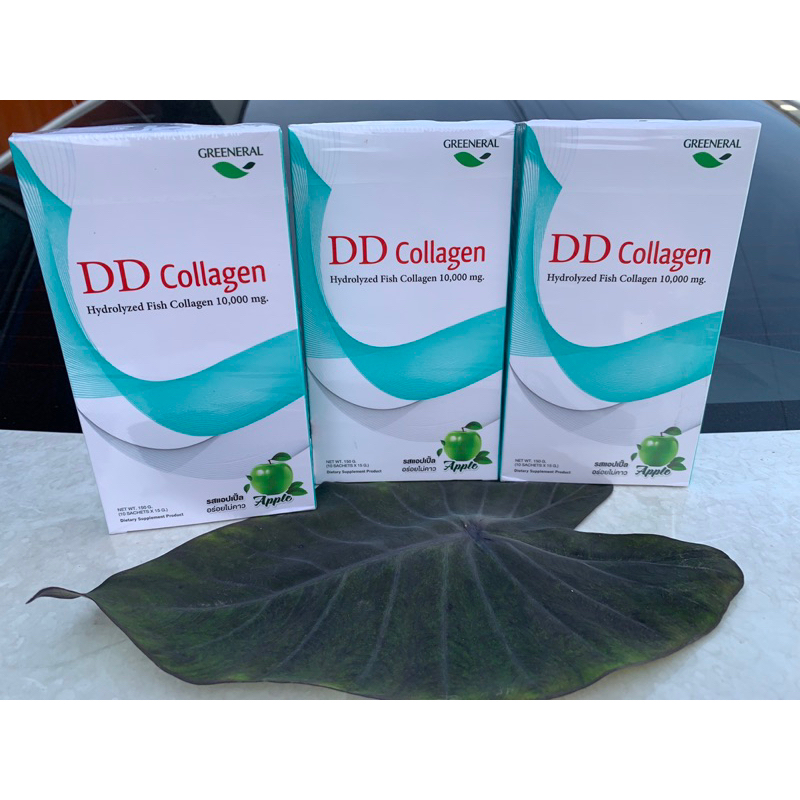 DD collagen 10,000 mg. คอลลาเจน รสแอปเปิ้ล อร่อย 1 กล่อง มี 10 ซอง